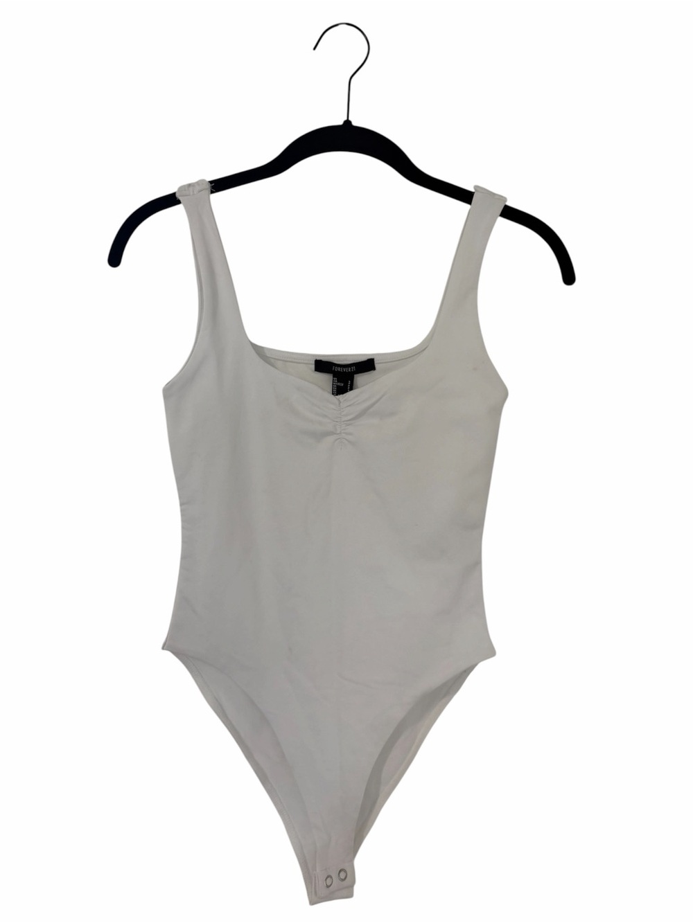 Forever 21 White Scoop-Neck Bodysuit